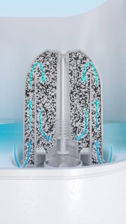 Boneco A250 Aqua Pro - Querschnitt, Ansicht der Granulate