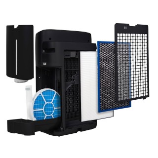 Sharp UA-KIN42E-H - Ausgeklappte Filter und Wasserbehälter