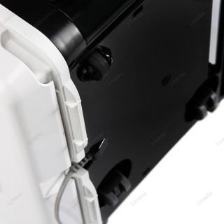 Sharp KI-G75EUW Ansicht von unten, Lenkrollen